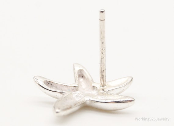 Vintage Starfish Sterling Silver Earrings - image 8