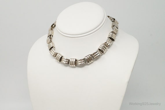 Vintage Designer Napier Sterling Silver Link Neck… - image 3