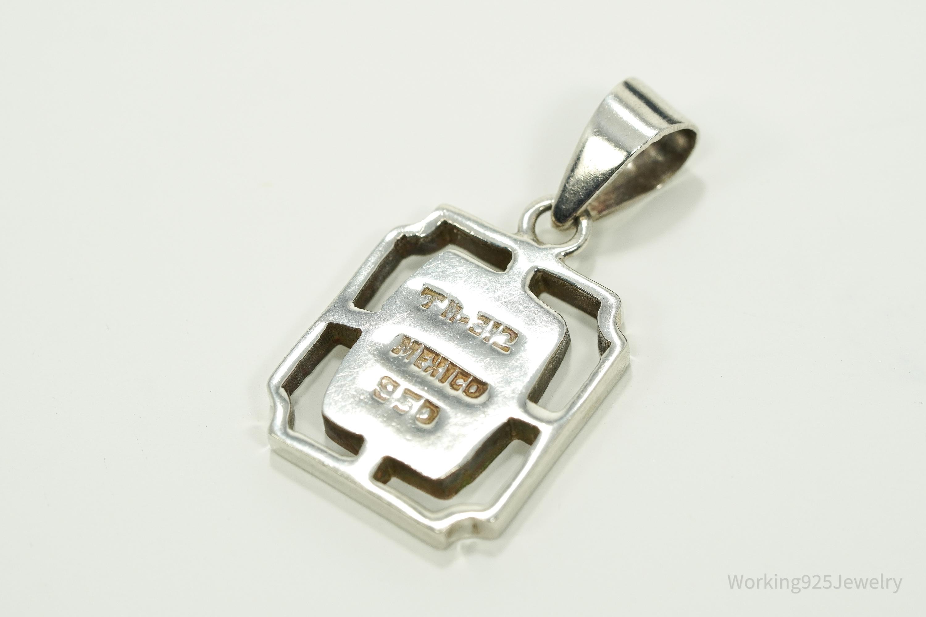 Vintage Opal Inlay Taxco 950 Silver Pendant - Etsy Canada