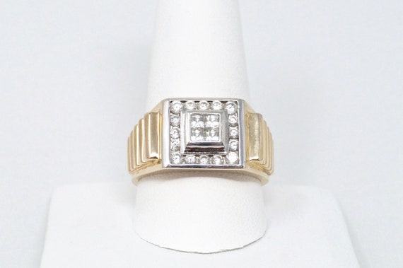 Vintage High End Fashion Gold Vermeil Cubic Zirco… - image 1