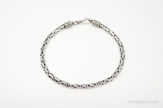 Vintage Byzantine Chain Balinese Sterling Silver … - image 3