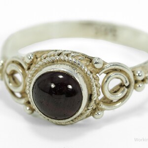 Vintage Rhodolite Garnet Sterling Silver Ring Size 7.25
