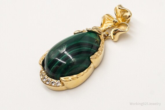 Designer Ross Simons Malachite Cubic Zirconia Gol… - image 4