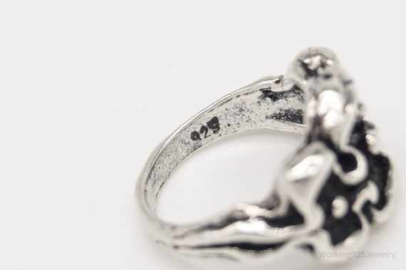 Vintage Brutalist Style Sterling Silver Ring - Si… - image 6