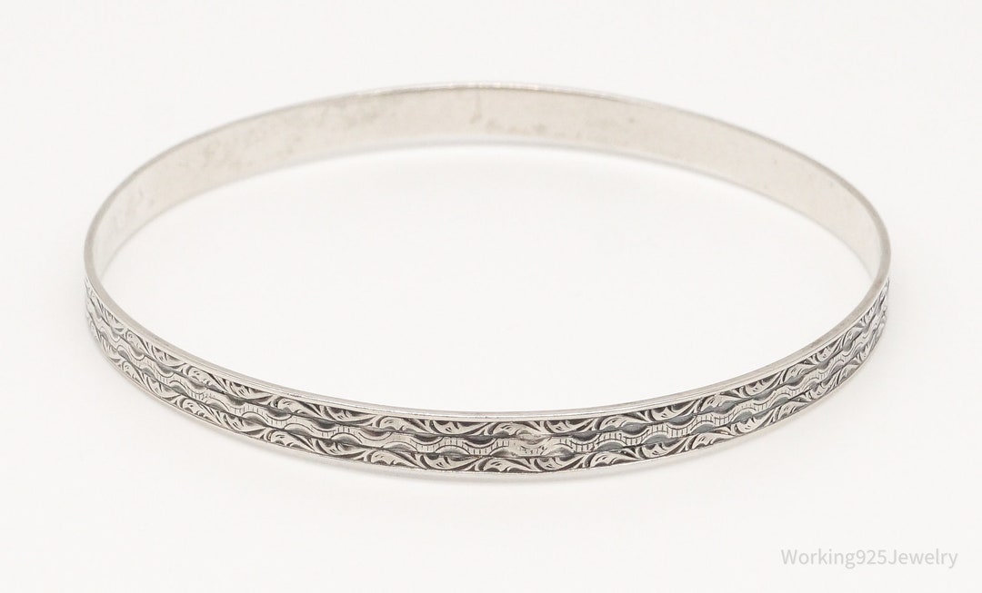Antique Designer P & H Sterling Silver Bangle Bracelet - Etsy