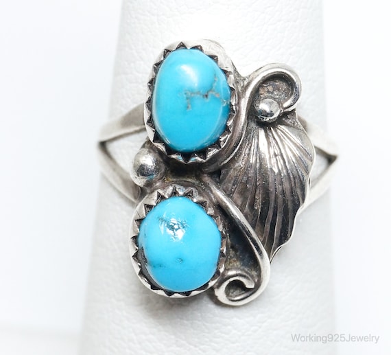 Museum Vintage Navajo Blue Gem Turquoise Native American Jewelry Silver Bracelet Old Vtg 925 Museum Vintage Navajo Blue Gem Turquoise Native American Jewelry Silver Bracelet Old Vtg 925