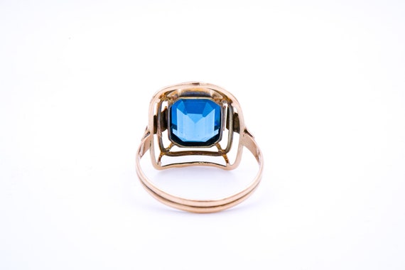 8K Yellow Gold & Spinel Ring - Size 9 - image 3