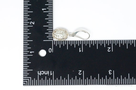 Vintage Large Prasiolite Sterling Silver Earrings - image 9