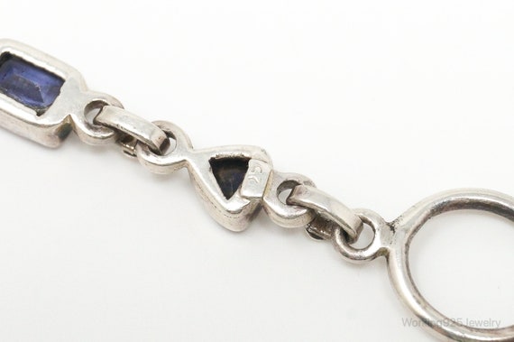 Vintage Iolite Sterling Silver Toggle Bracelet - image 6