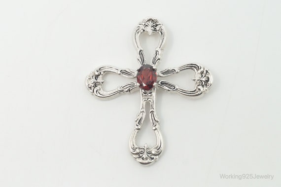 Vintage Designer Gorham Garnet Ornate Sterling Si… - image 2