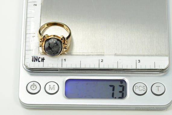 Designer Ross Simons Snowflake Obsidian Gold Over… - image 9