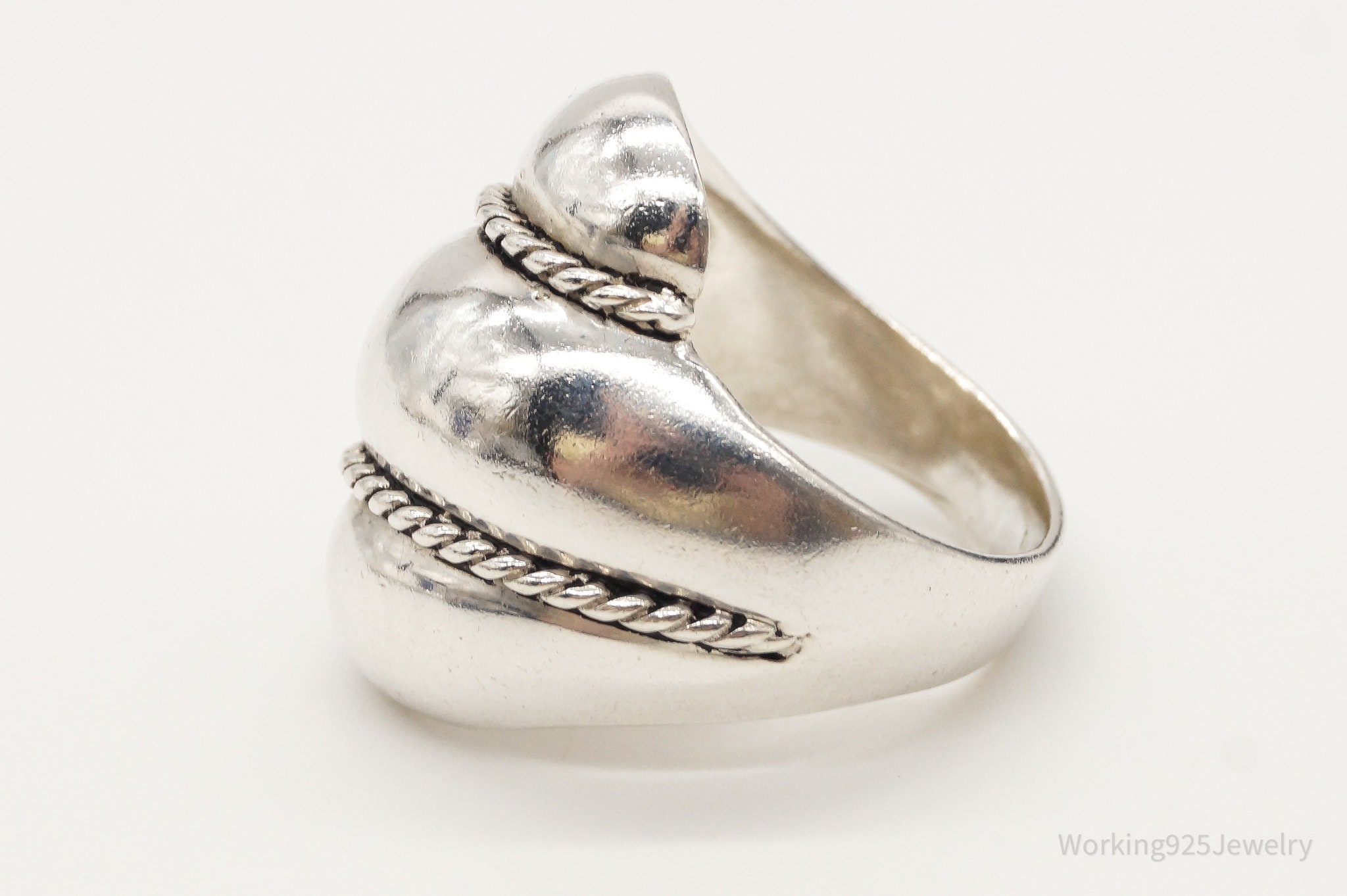 Vintage Designer Espo Signature Puffy Dome Sterling Silver
