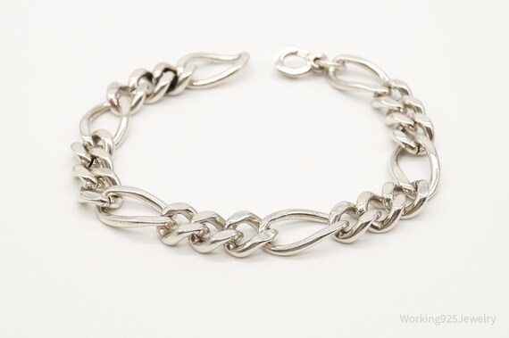 Antique Danecraft Chain Link Sterling Silver Brac… - image 3