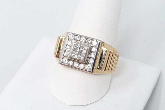 Vintage High End Fashion Gold Vermeil Cubic Zirco… - image 3