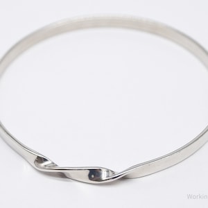 Vintage London Maker SGC Modernist Style Sterling Silver Bracelet - 8"