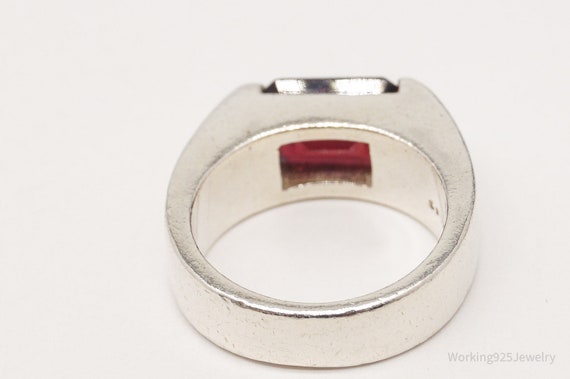 Vintage Designer Boma Garnet Sterling Silver Ring… - image 6