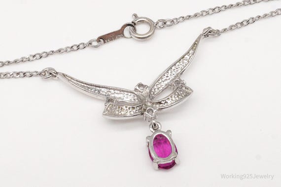 Vintage Simulated Ruby & Simulated Diamond Sterli… - image 6