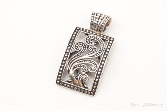 Designer Silpada Art Deco Sterling Silver Pendant - image 4