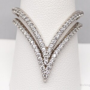 Vintage ATI Cubic Zirconia Sterling Silver Ring - Size 8.5
