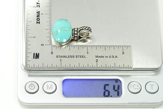 ヴィンテージ ブルー ターコイズ スターリングシルバー ペンダント 1 1