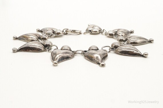 Vintage Mexico Modernist Hearts Sterling Silver B… - image 5