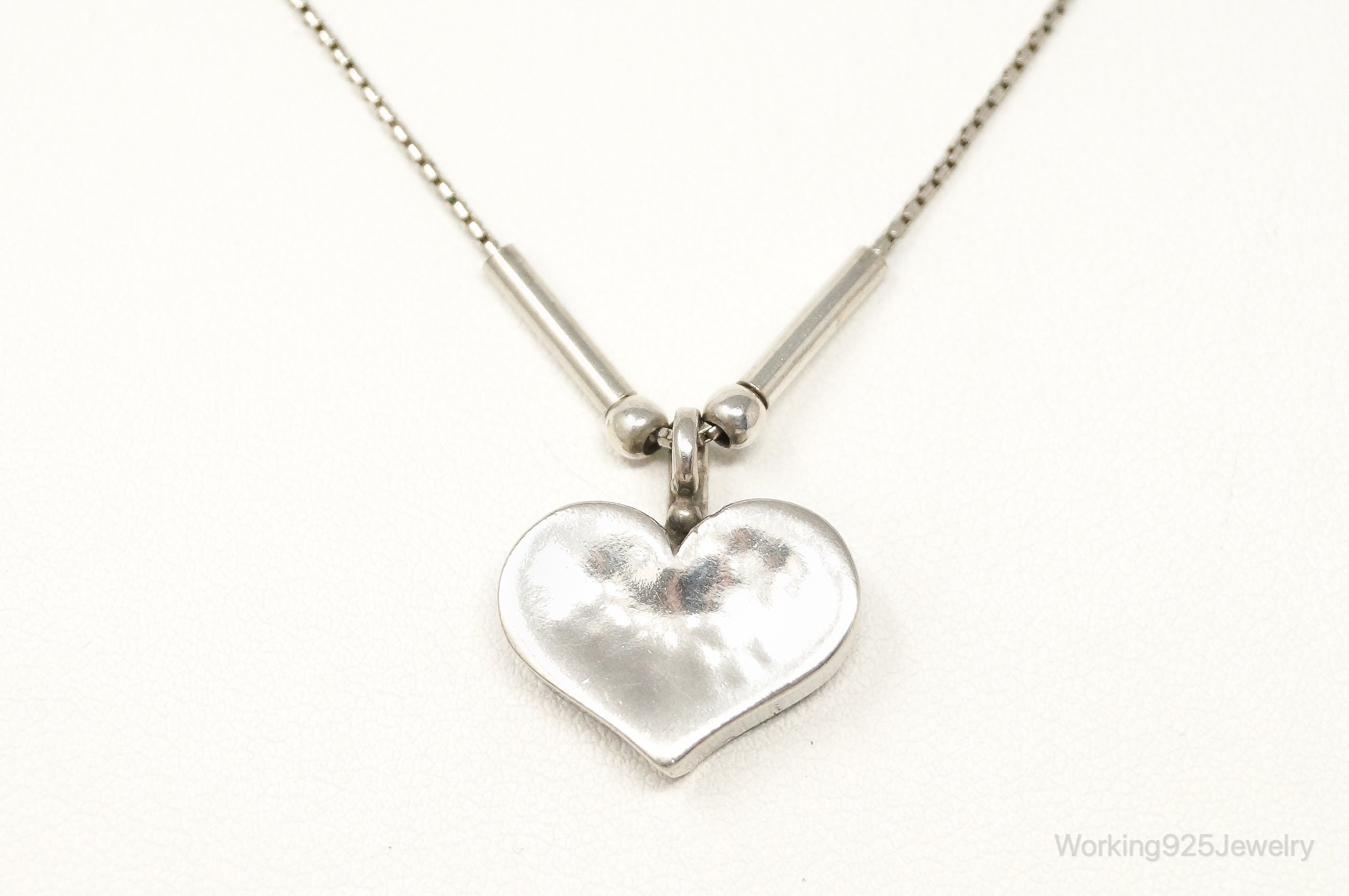 Vintage Designer Shablool Didae Heart Sterling Silver Necklace Etsy Canada