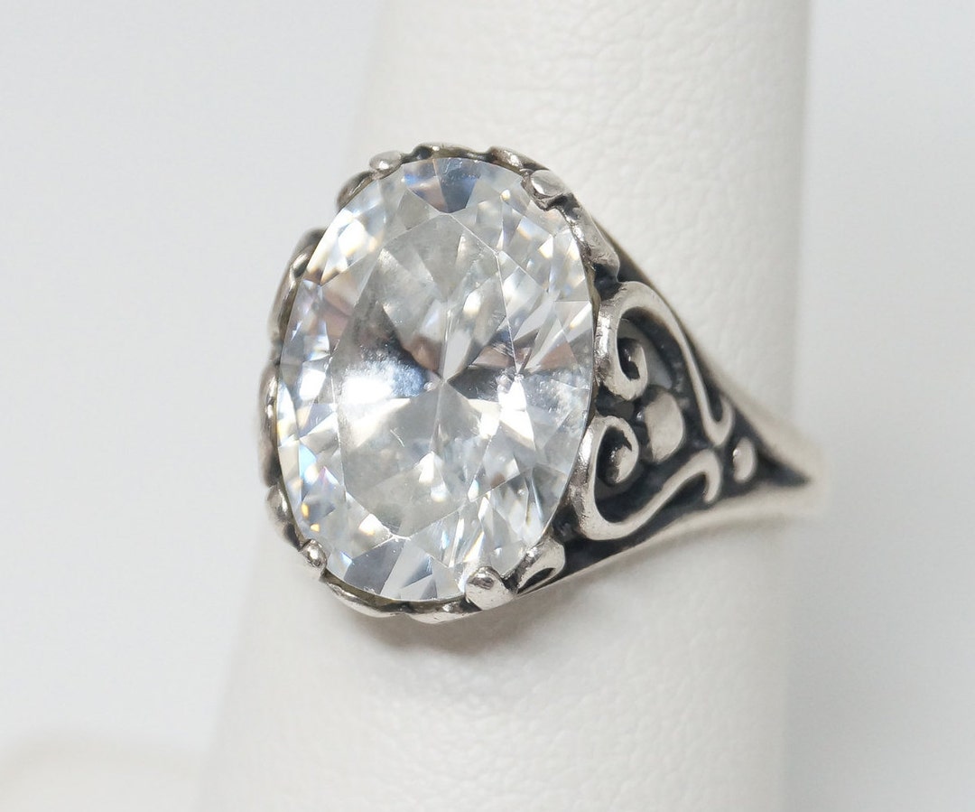 Vintage Designer KABANA CZ Scroll Swirl Heart Sterling Vintage Designer KABANA CZ Scroll Swirl Heart Sterling