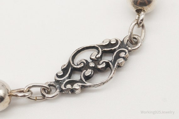 Vintage Art Nouveau Style Sterling Silver Bracelet - image 5