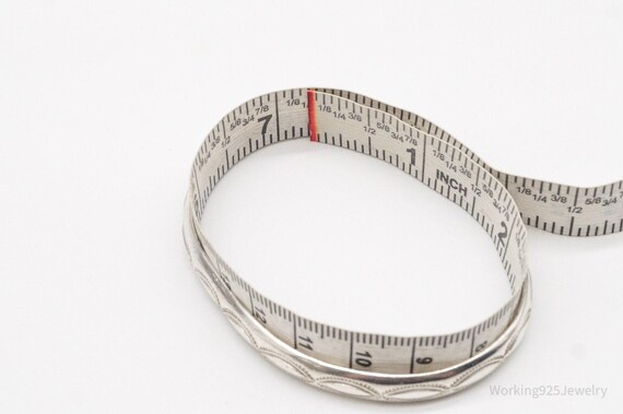 Vintage Native American Unsigned Silver Cuff Brac… - image 8