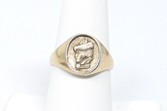 RARE Vintage Designer AVON HGE 18K Victorian Woman Sterling Silver
