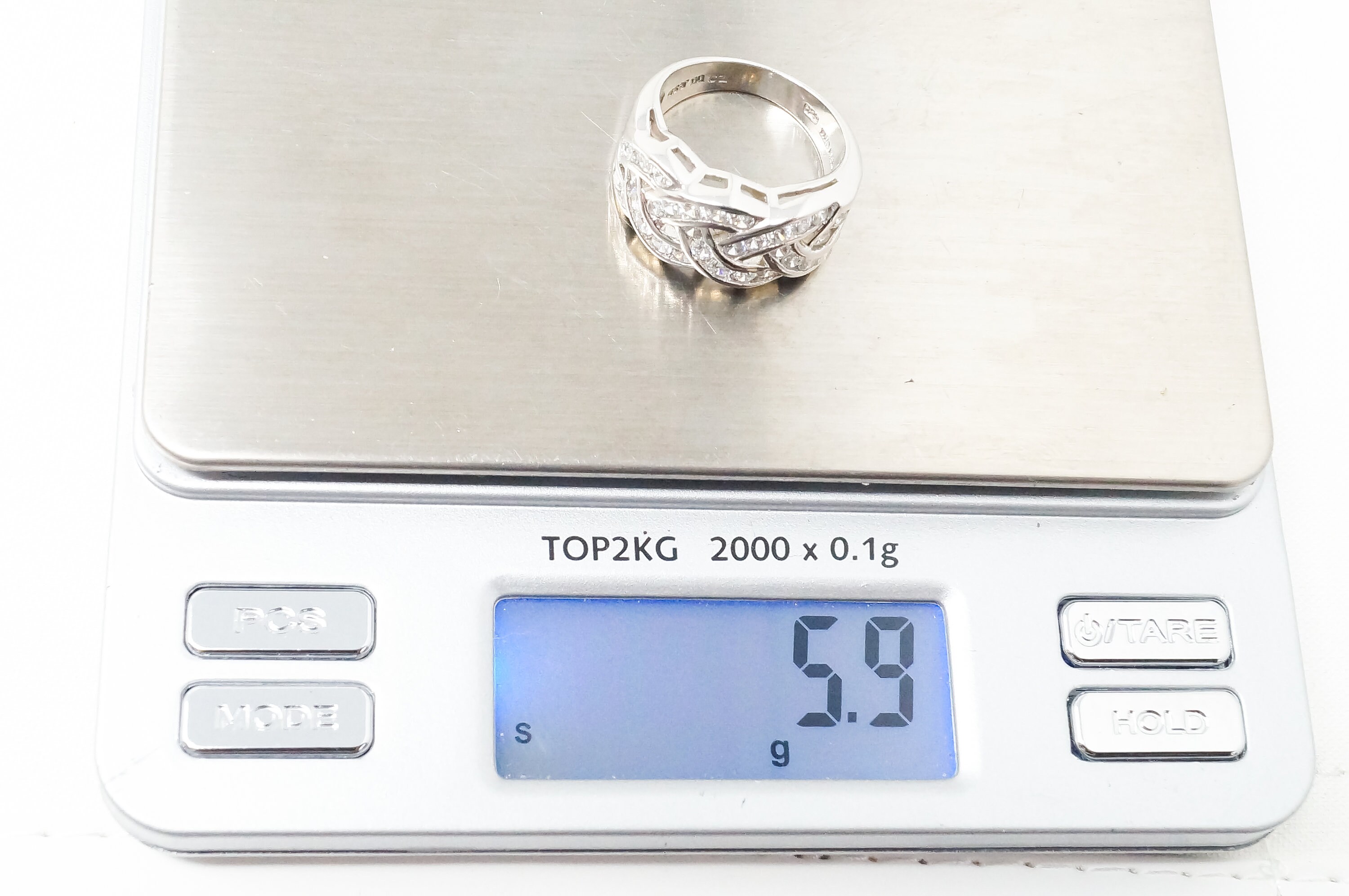 Vintage Designer GSJ Art Deco Cubic Zirconia Sterling Silver Vintage Designer GSJ Art Deco Cubic Zirconia Sterling Silver