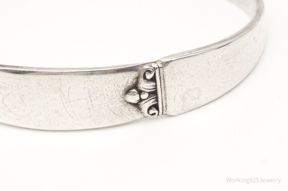 Antique Initials Name Plate Sterling Silver Cuff … - image 3