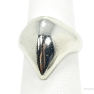 Vintage Modernist Style Sterling Silver Ring - Size 6.25