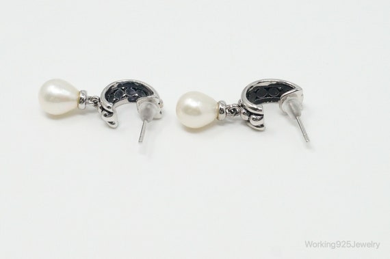 Designer Pearl Sterling Silver Earrings - image 7