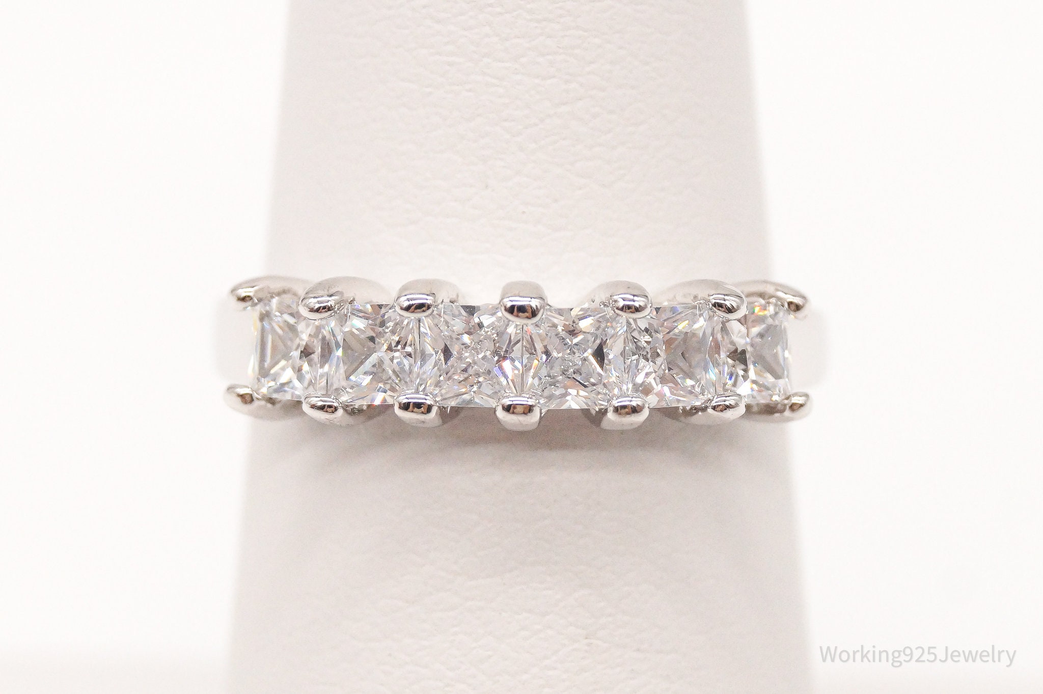 925 銀製 品 ジャンク　約56g Vintage Cubic Zirconia Sterling Silver Statement Ring - Size