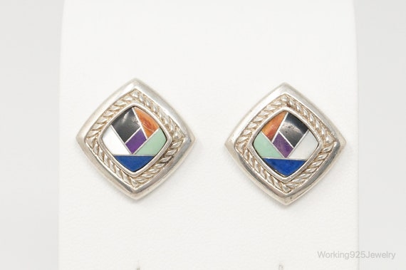 Designer Carolyn Pollack Multi Gem Inlay Sterling… - image 3