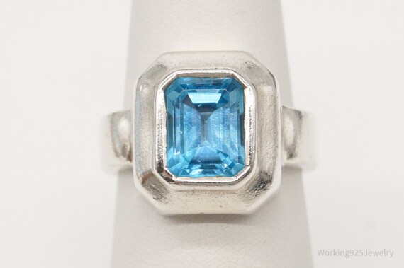 Vintage Designer Boma Blue Topaz Sterling Silver … - image 3