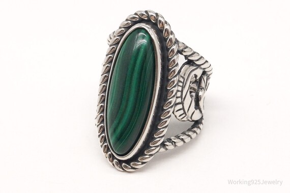 Vintage Carolyn Pollack Relios AW Malachite Sterl… - image 4