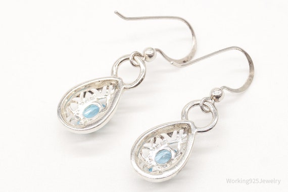 Vintage Designer CNA Blue Topaz Sterling Silver E… - image 7