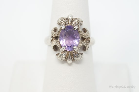 Vintage Designer Kabana KBN Amethyst Sterling Sil… - image 2