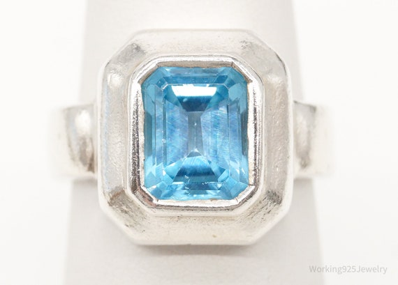 Vintage Designer Boma Blue Topaz Sterling Silver … - image 1