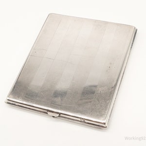 RARO porta-sigarette antico in argento sterling inciso CCLCC