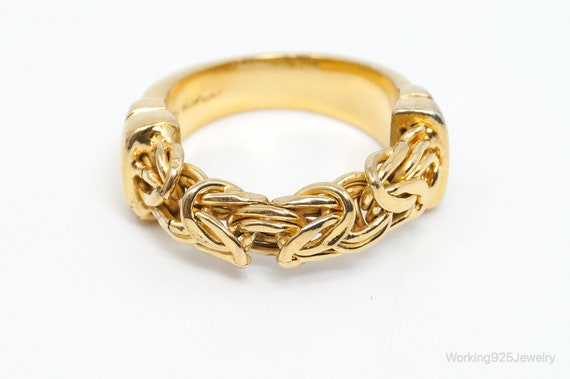 Vintage Italy Designer UTC Byzantine Gold Vermeil… - image 3