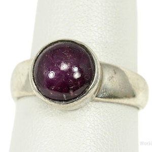 Vintage Starborn Creations Ruby Sterling Silver Ring - Size 8