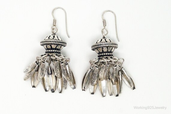 Vintage Chandelier Dangle Sterling Silver Earrings - image 4