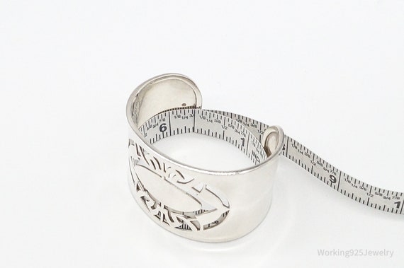 Designer ELLE Ruby Sterling Silver Cuff Bracelet - image 10