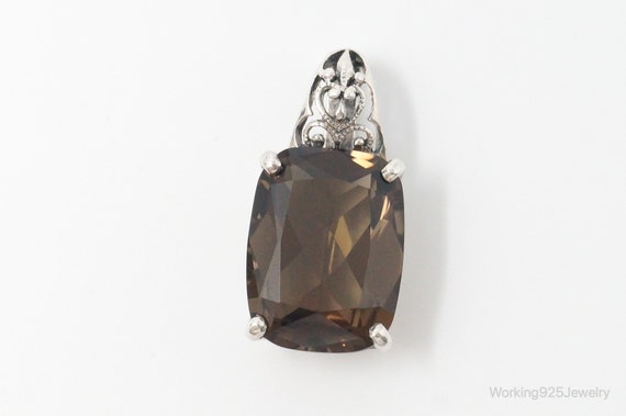 Vintage Designer CNA Large Smoky Topaz Sterling S… - image 3