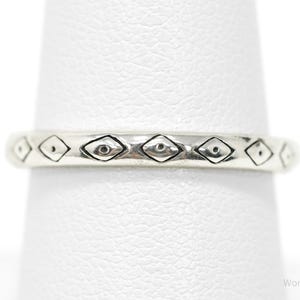 Anello vintage in argento sterling con fascia in stile nativo Carolyn Pollack - Misura 8