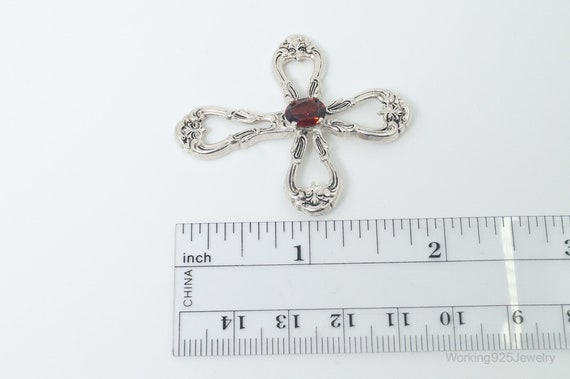 Vintage Designer Gorham Garnet Ornate Sterling Si… - image 8