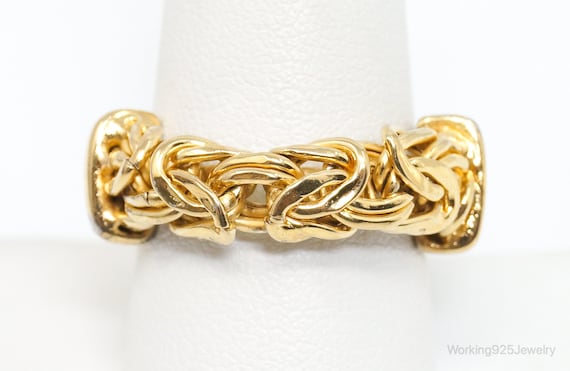 Vintage Italy Designer UTC Byzantine Gold Vermeil… - image 1